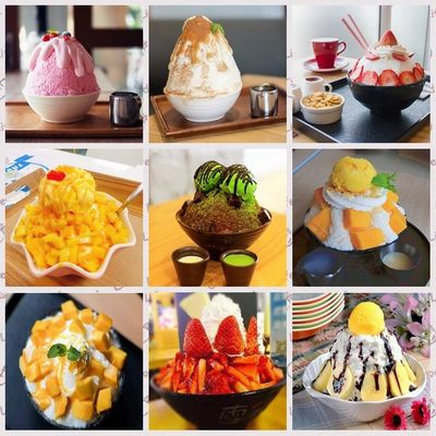 Связанные с сырьем Bingsu бритьевая ледяная снежная машина с низким уровнем шума компрессор